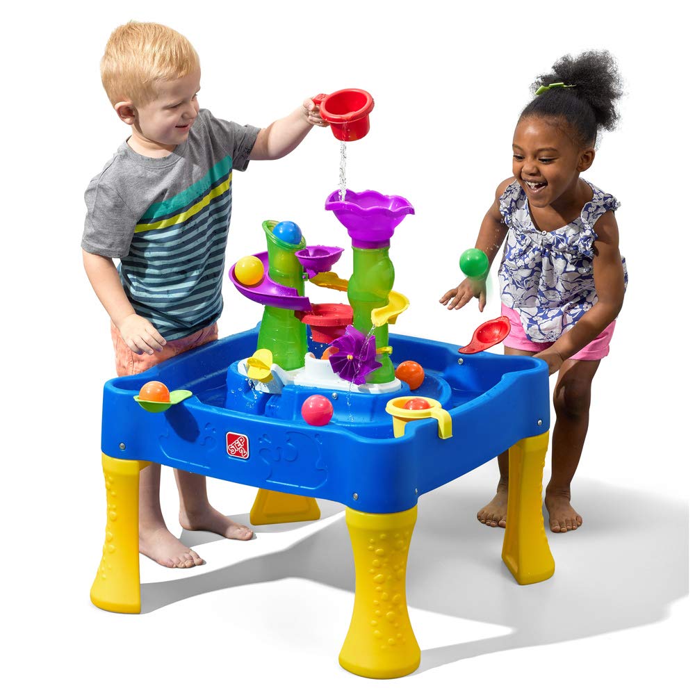 STEP2 Rise & Fall Wasserspieltisch mit Bällen | Wassertisch mit 10-teiligem Zubehörset | Garten Wasser Spieltisch für Kinder oder Indoor Bälle Tisch