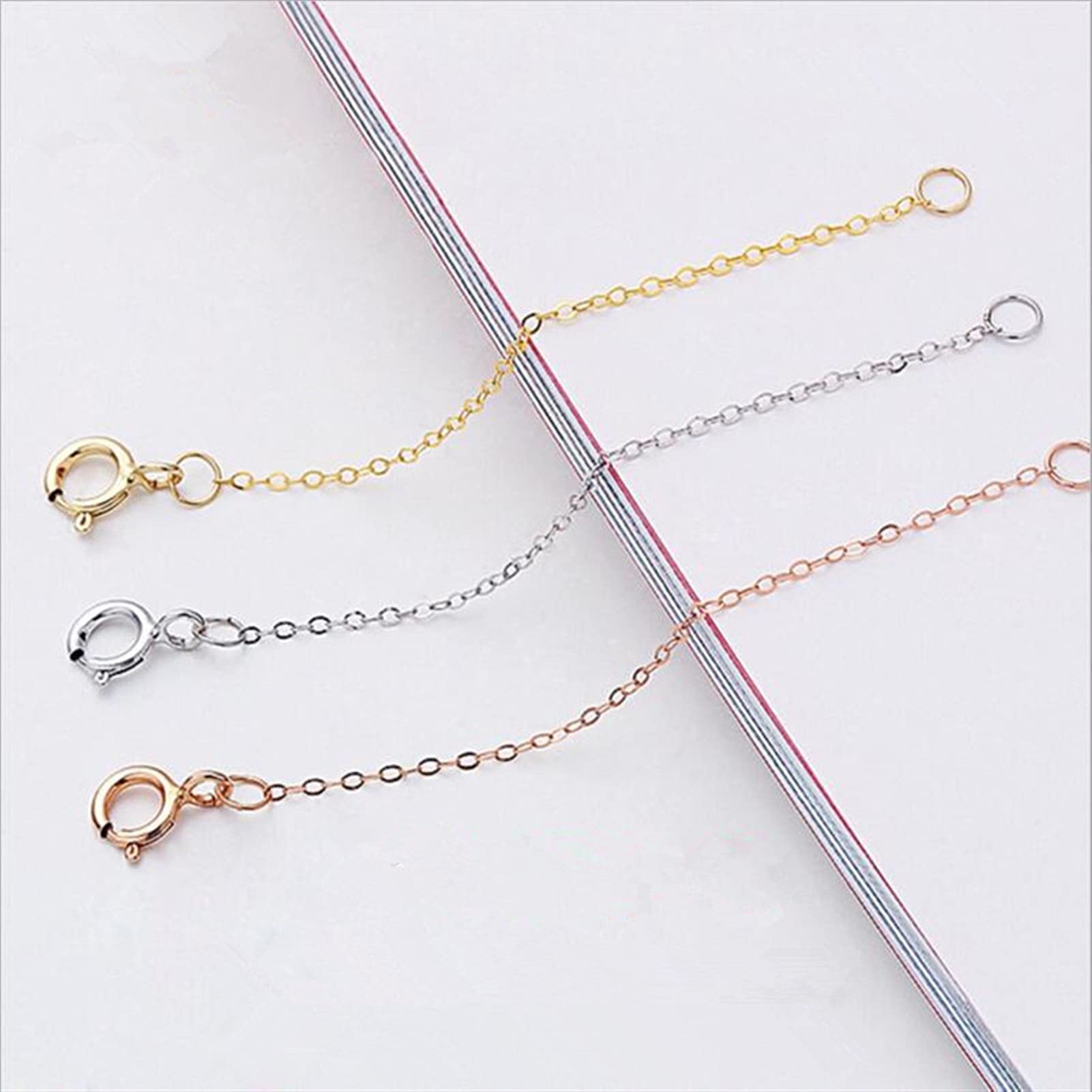 Huiguli Fermoir et fermoirs de collier en argent sterling 925, mini fermoir magnétique en argent pour bracelets, extension de chaîne, argenté