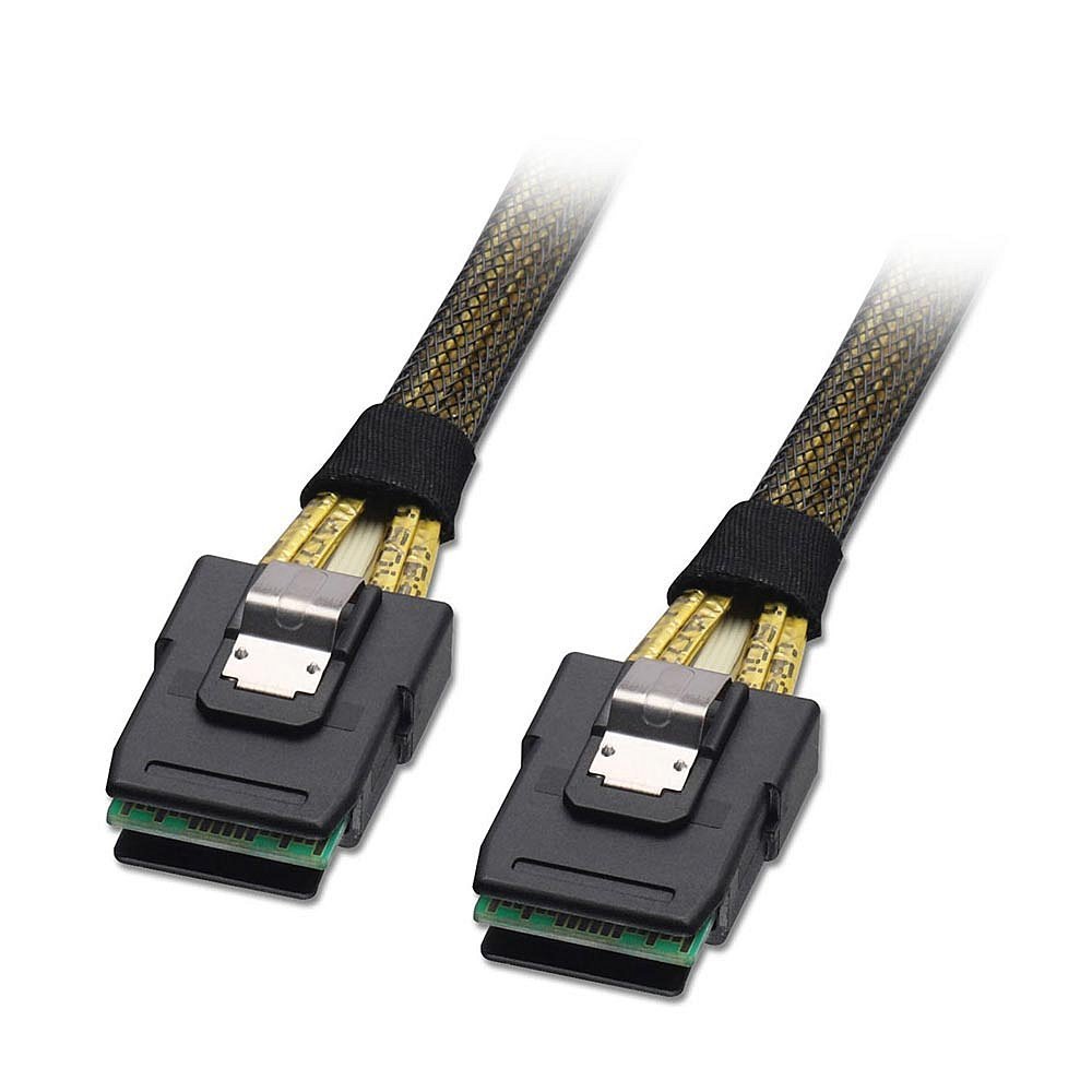LINDY Internal SATA & SAS Cable, 1m Cable de SATA Negro - Cable SATA (1m, 1 m, Male Connector/Male Connector, Negro)