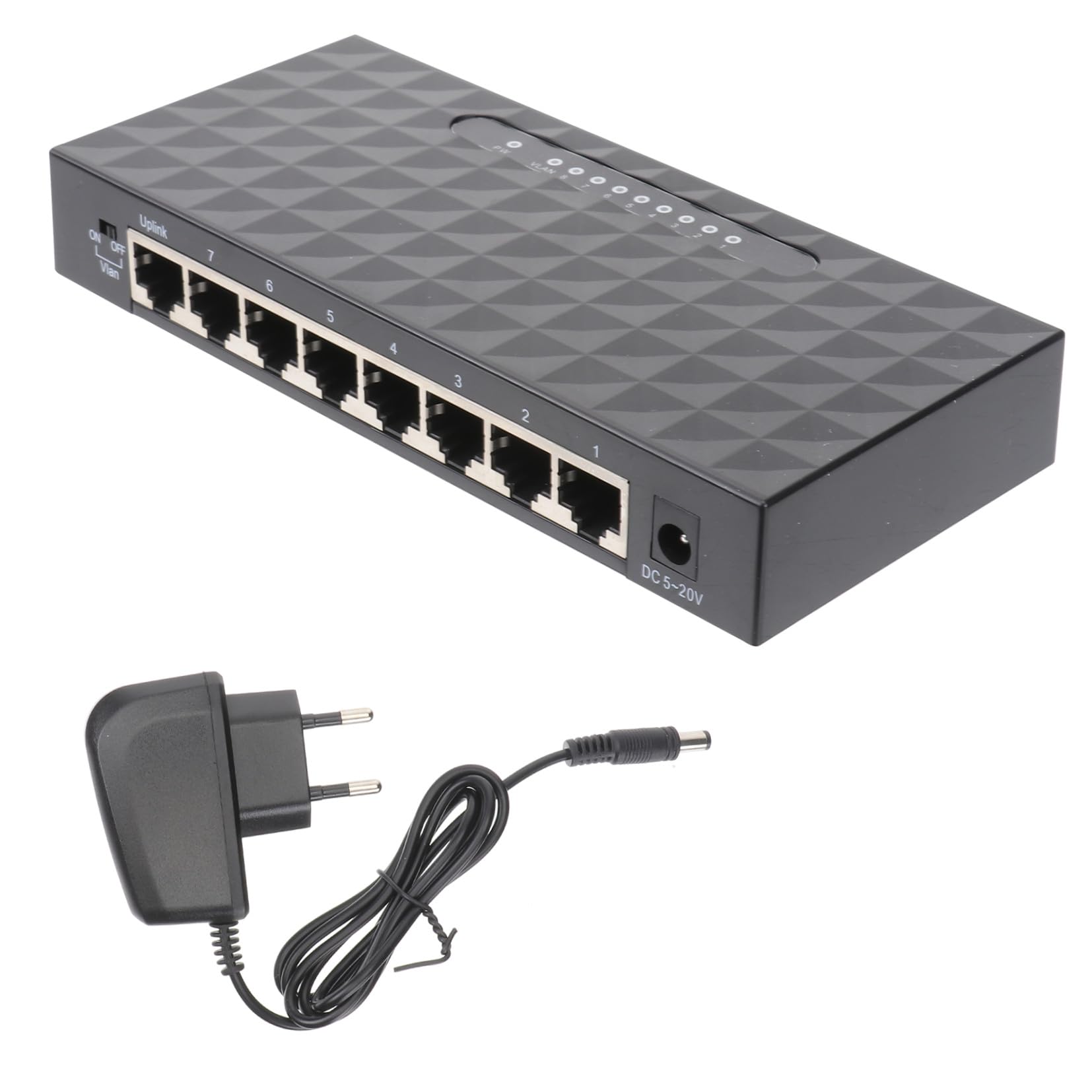 Uonlytech 1pezzi Splitter di Rete Ethernet Porte Adattatore LAN da Mbps per Desktop Splitter di Rete Compatibile con Dispositivi Mbps