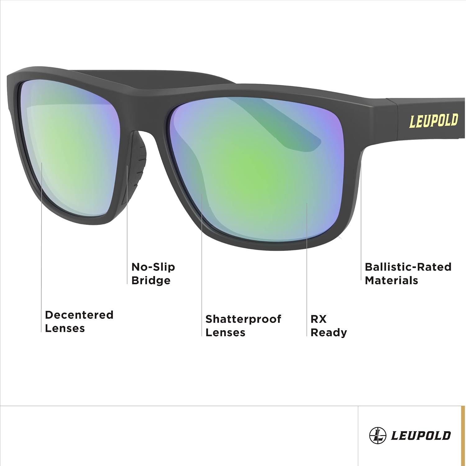 Leupold Katmai Performance Eyewear Sunglasses with Polarized Lenses DiamondCoat Shatterproof Lenses w/ in-Fused Polarization