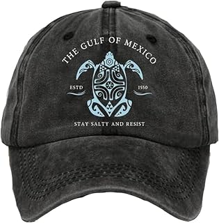 Gulf of Mexico Hat Vintage Gulf of Mexico Baseball Cap for Men Women Vintage Graphic Printed Hat