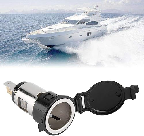 Miniatura 5 de Encendedor de cigarrillos, adaptador de encendedor de cigarrillos de 12-24 V, enchufe hembra para automóvil y motocicleta