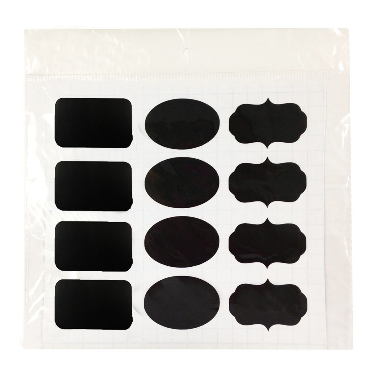 Wrapables Lot de 36 étiquettes ovales/rectangulaires/avec cadre fantaisie pour organisation, étiquetage et marqueurs de vin, 8,9 x 6,3 cm
