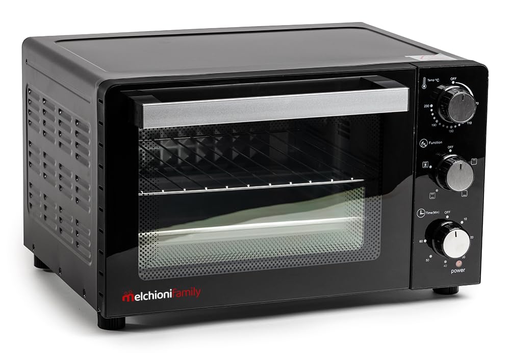 Forno Elettrico Devil 23 Litri Melchioni doppio vetro di sicurezza termoisolato resistenze Acciaio grill, combinato ventilato luce interna 1200W Timer Termostato by Dimensione Elettronica