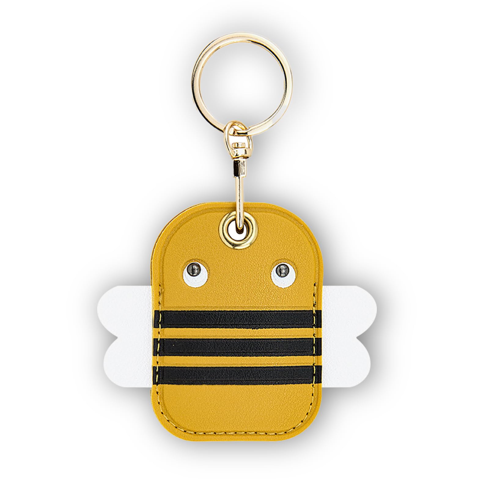 Leather Keychain Case Holder Compatible with Apple AirTag, GPS Airtag Keychain Finder Tracker with Key Ring, Anti-Scratch Protective Air Tag Cover