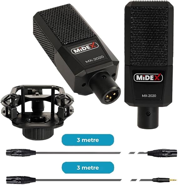 Midex Central-GR Pack-1 Studio Recording Equipment GLX-700GR Sound Card MX-2020 Studio Microphone