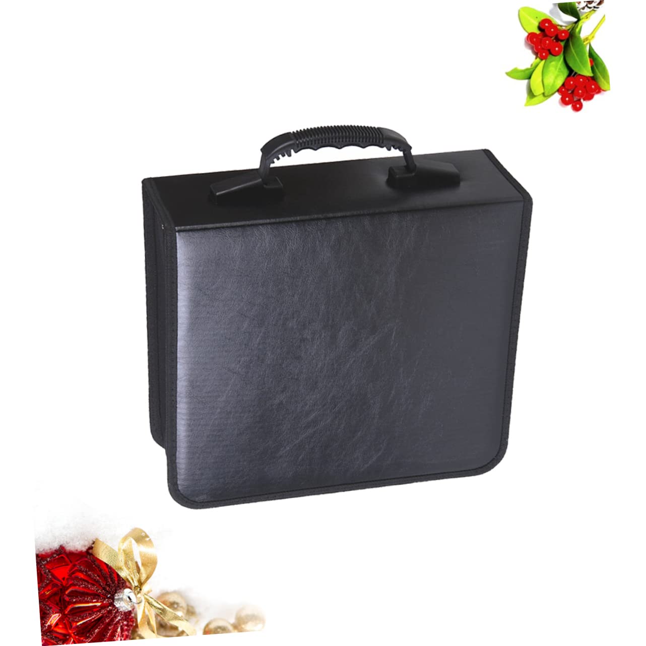 GLEAVI Borsa per CD e Dvd da Slot Custodia in Pelle Pu Resistente Cerniera Scorrevole Organizzazione per Casa o Auto Scatola Portaoggetti Pratica