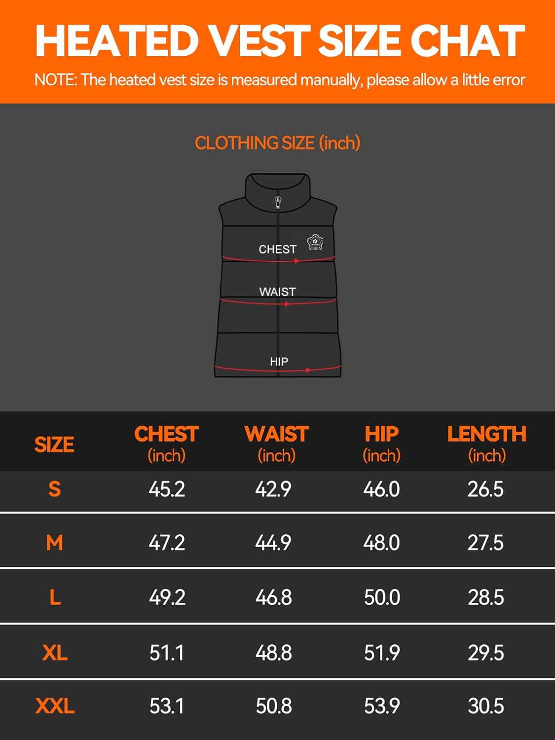 KOPLO Heated Vest for Men, 14400mAh Battery Pack with Lightweight Rechargeable Electric Heating Vest - Image 6