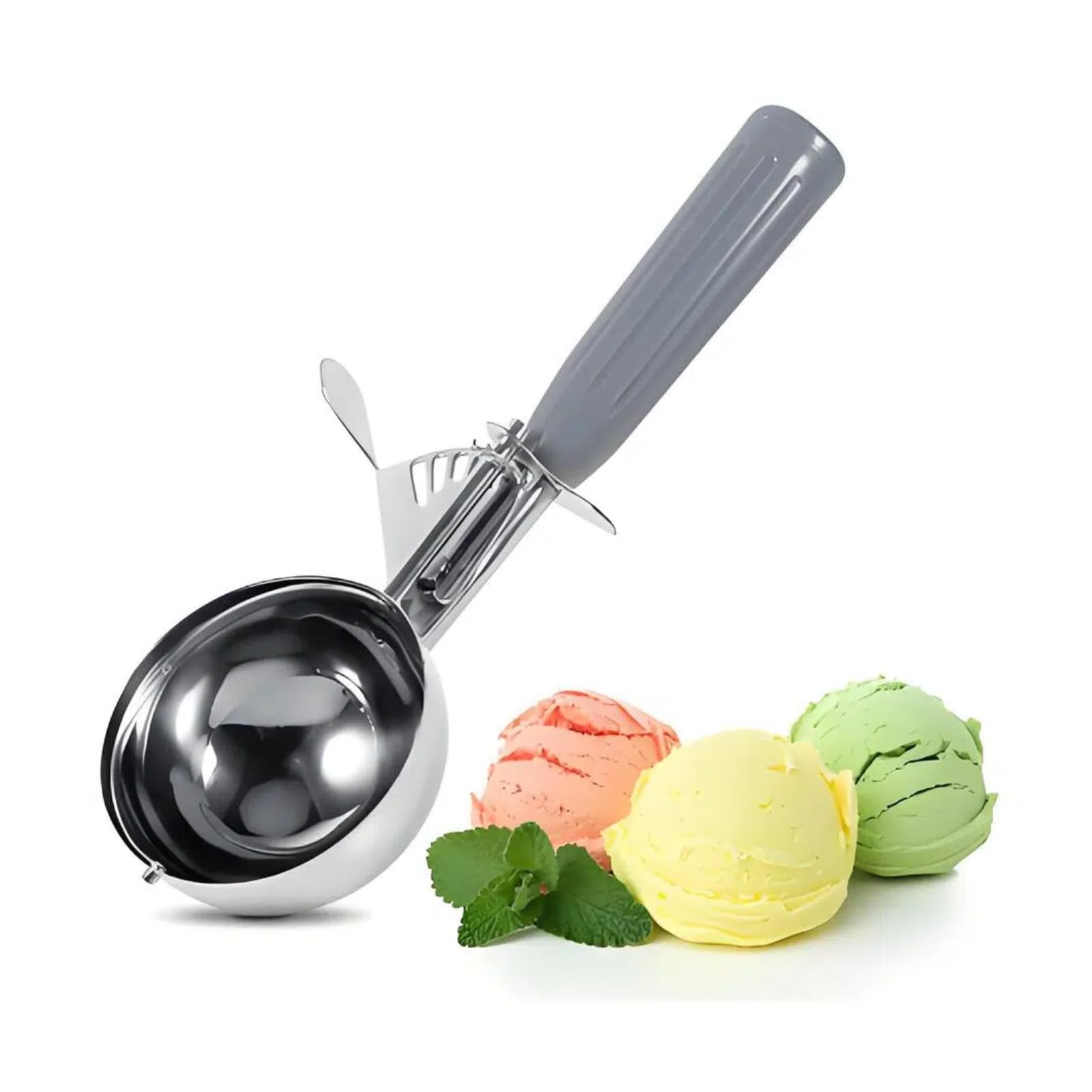 Sponsored Ad – Ice Cream Scoop with Trigger Release, Potato Scooper, 120ml Cookie Scoop Stainless Steel and Non-Slip Handle, Multi-Functional for Ice Cream,Fruits,Mashed Potato,Meatballs