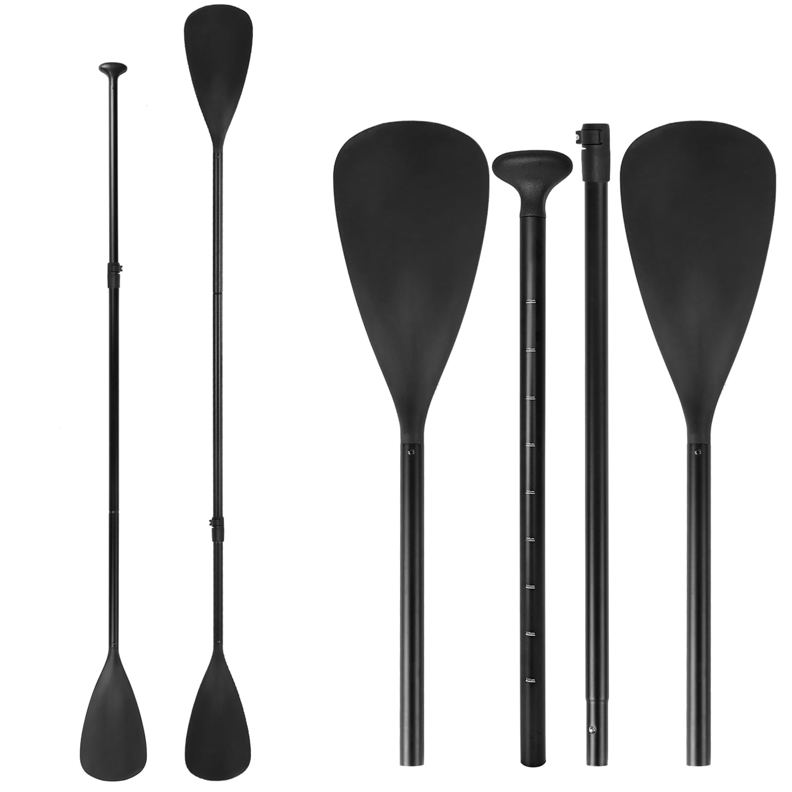 Domary Paleta de 4 Piezas, Paleta de Kayak Ajustable, Eje Aluminio con
