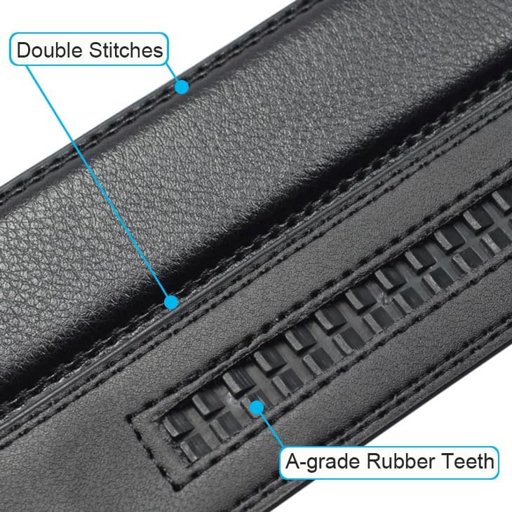 Ratchet Adjustable Slide Belt - Genuine Leather Belt for Men 1 3/8'' Width, Gift Packaged - Image 3