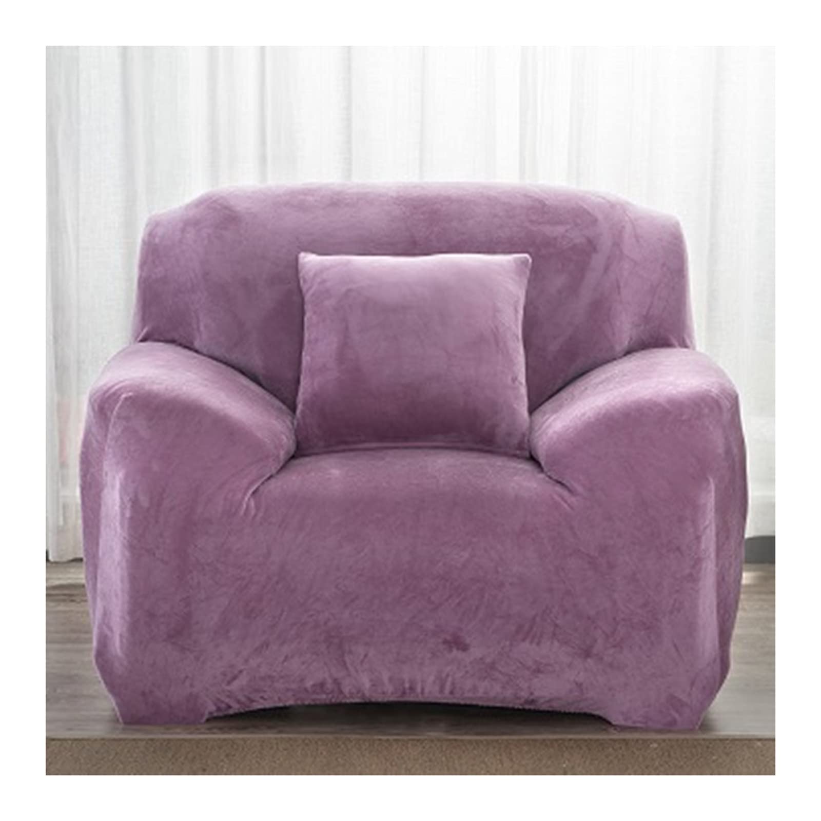 Housse de canapé 2 places violet clair 145-185cm pour salon