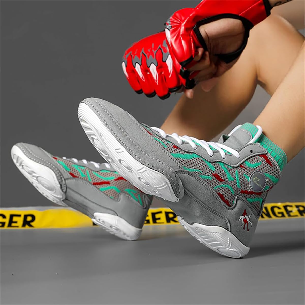 Zapatillas De Boxeo para Hombre Malla Transpirable Zapatos De Lucha Lucha Calzado De Boxeo Ligero Fitness Fitness Entrenador Atlético