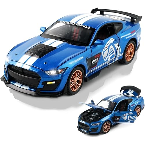chengchuang Toy Car for Boys, 1/32 Scale Die Cast Metal Cars Toys, Pull Back Toy Car with Sounds and Lights for Kids Gifts
