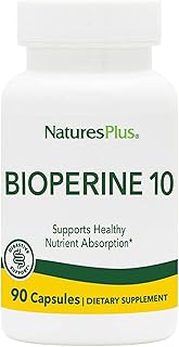 NaturesPlus Bioperine 10 - Black Pepper Extract - 90 Capsules - Supports Healthy Nutrient Absorption - Vegan, Gluten Free - 90 Servings