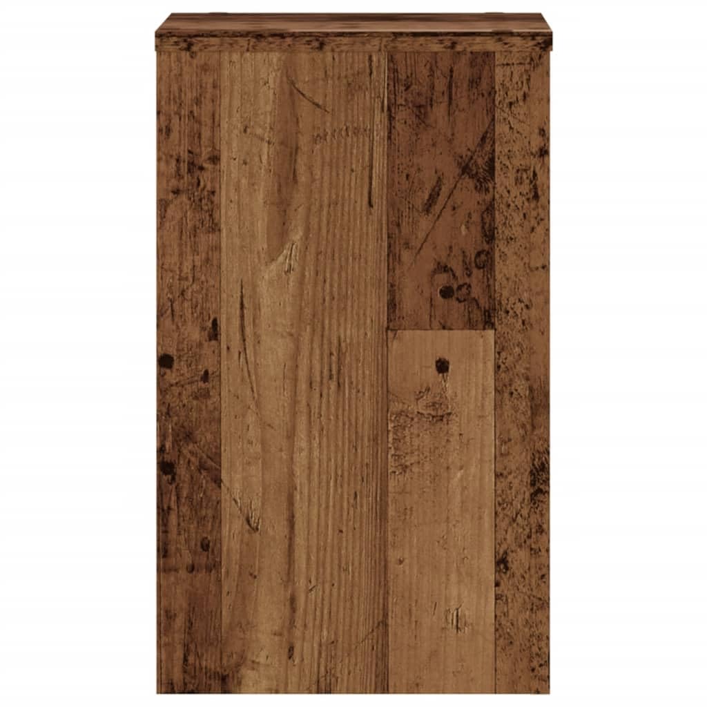 Supporto per piante, 2 pezzi, legno invecchiato, 30 x 30 x 50 cm, composito