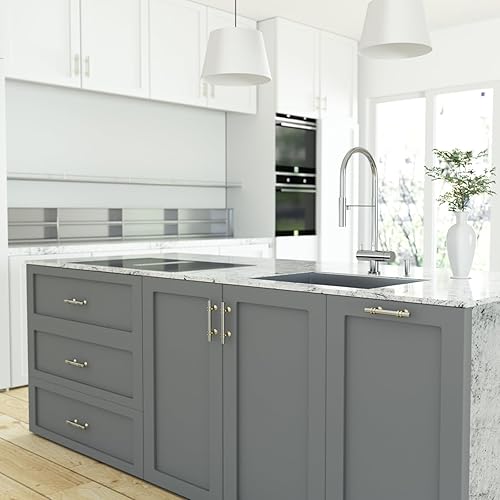 Miniatura 4 de homdiy Paquete de 10 manijas de gabinete de 3 pulgadas de níquel cepillado y oro para armarios de cocina, centros de agujeros de 3 pulgadas