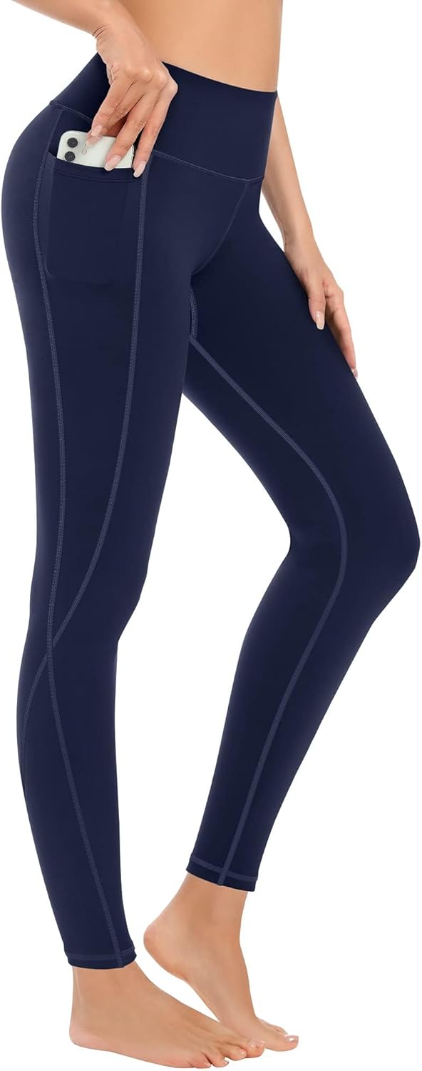 MIRITY 4 Pack Yoga Leggings with Pockets for Women - High Waist Tummy Control Pants for Workout - Image 4