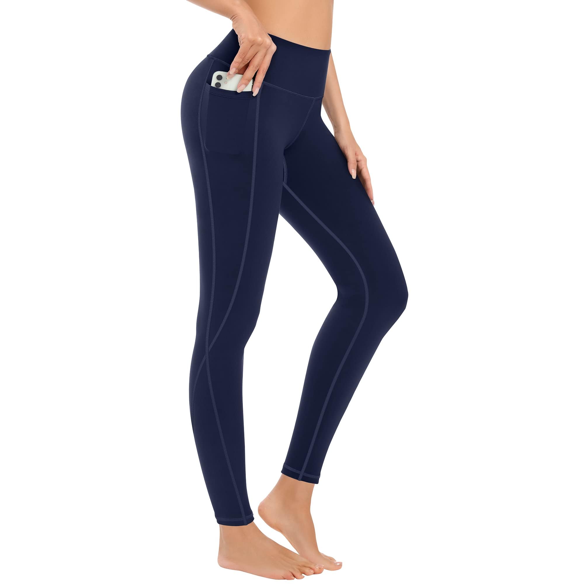 MIRITY Yoga-Leggings mit Taschen für Damen, hohe Taille, Bauchkontrolle für Training, 4 Stück