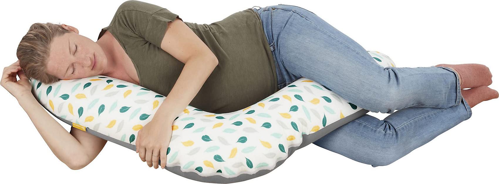 Badabulle Coussin de maternité Évolutif - 2 en 1 - Coussin d'Allaitement - Plumes