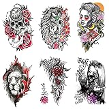 Tatouages​de longue durée:Tatouage semi-permanent dure 2 à 5 jours.Imperméable,amovible,rapide et facile à appliquer.Garanti à Dazzle,nos autocollants sont parfaits pour vous tous les âges à vous faire remarquer où que vous soyez