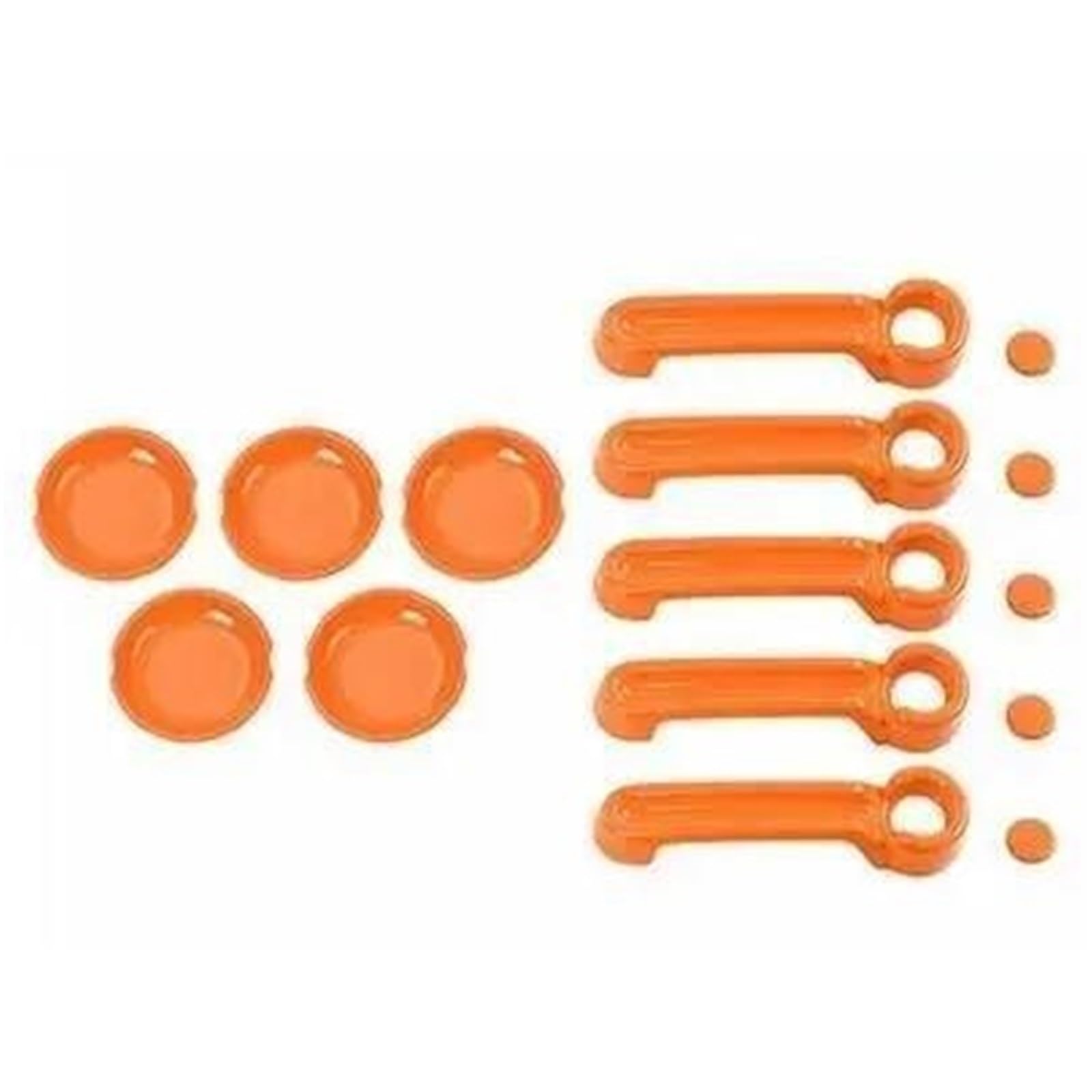 BQWYEDPL Car Tail Door Handle Bowl Decoration Cover Fit for Jeep Fit for Wrangler JK 2007-2017 Car Door Latch Handle(Orange for 4 Door)