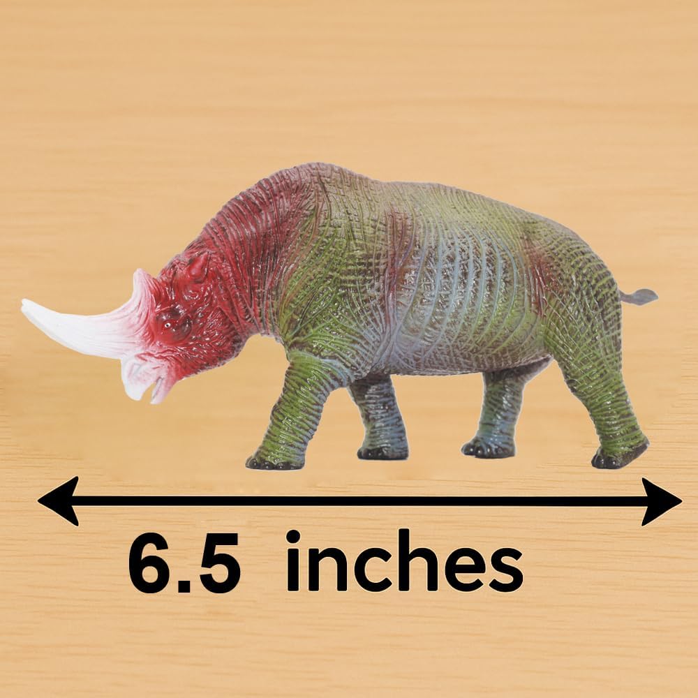 Prehistoric Animal Figure Arsinoitherium – 6.5 Inch Realistic PVC Toy, Educational Wildlife Collectible Model