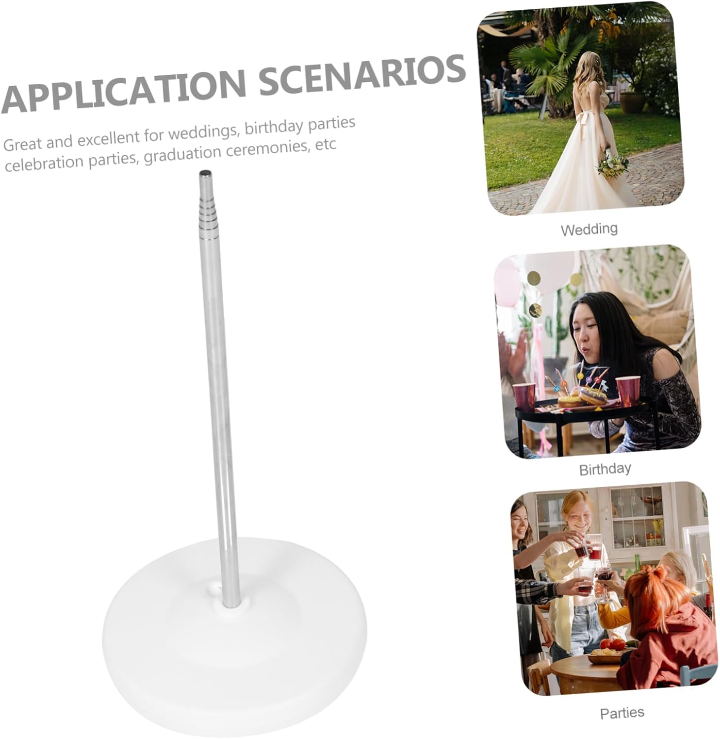 Balloon Stand Kit Halloween Telescopic Rod with Base for Birthday image 5