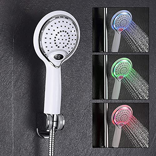 Ducha de mano LED LaseVe con manguera y boquilla de silicona miniatura 2