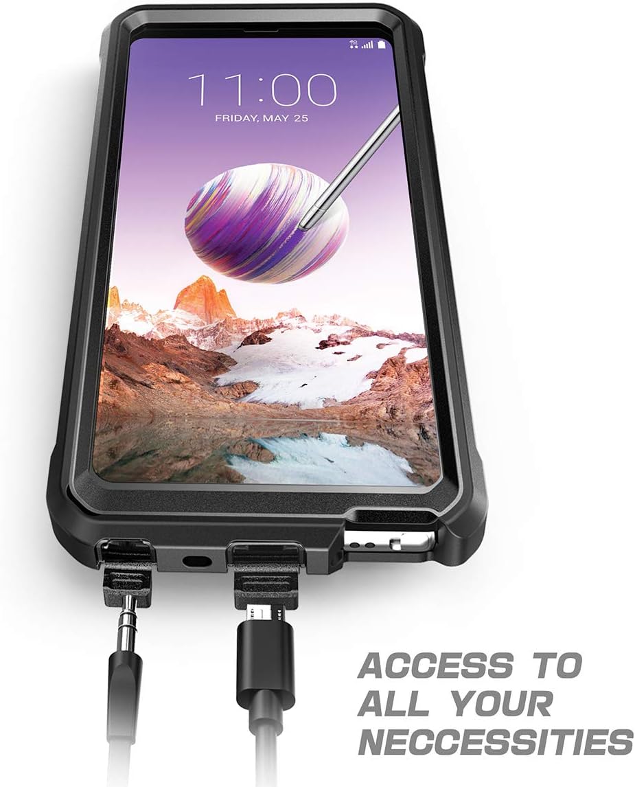 SUPCASE UB Pro Series Case for LG Stylo 4 , LG Stylo 4 Plus , with Built-In Screen Protector Full-Body Rugged Holster Case for LG Stylo 4 (2018 Release)- Retail Package (Black)