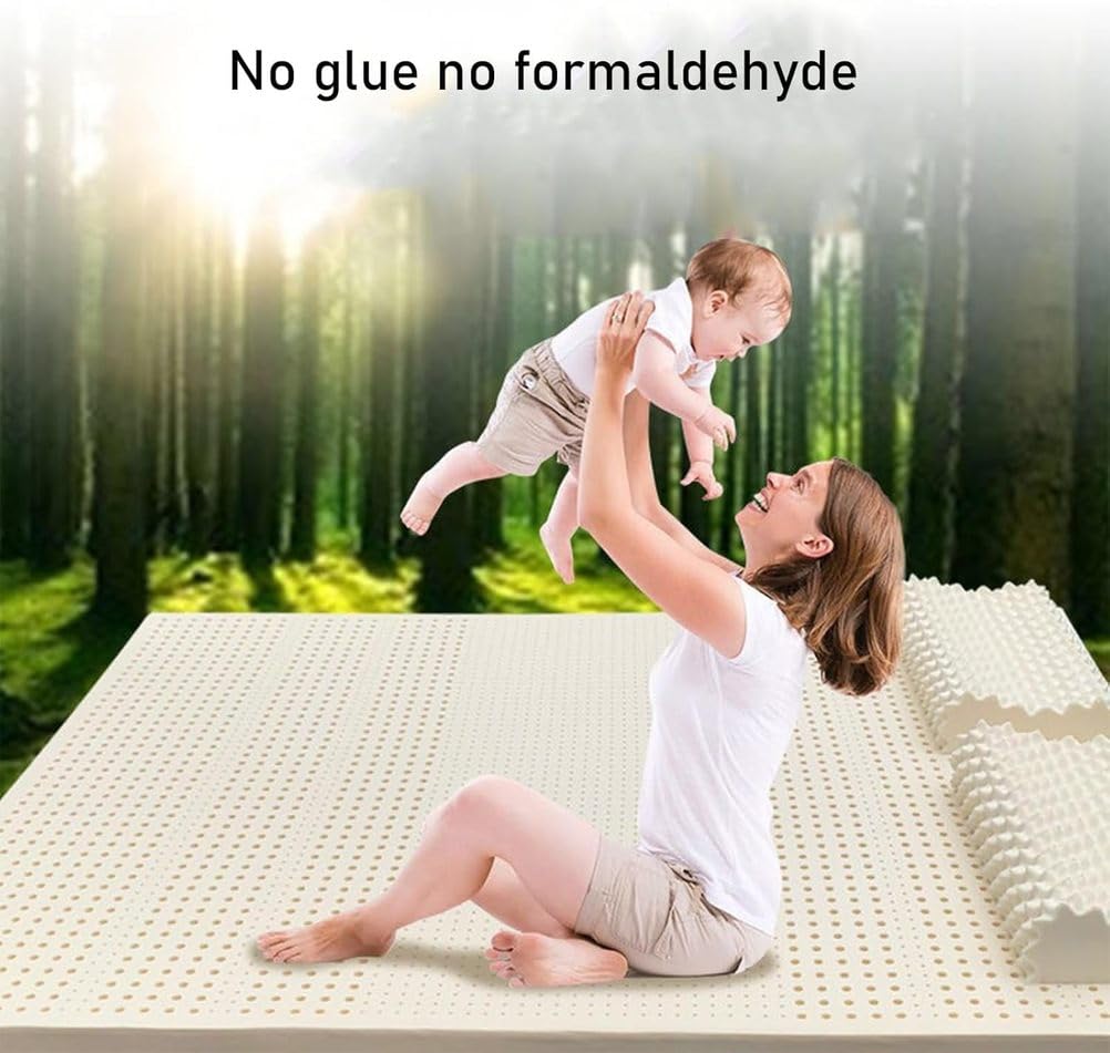 Lateksowa nakładka na materac premium 10 cm – oddychająca osłona NIC, izolacja ruchu i optymalne wyrównanie kręgosłupa, na materac 80 x 190 cm / 31.5x75in