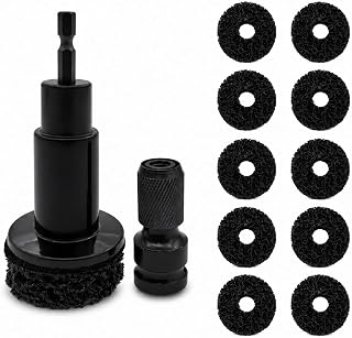 Wheel Hub Resurfacing Kit, 10 Cleaning Pads, Quick Rust Removal | Hub and Stud Cleaner, Fits 1/2" Wrenches, Electric Drill Compatible, Quick Corrosion Removal, Damage-free Surface Restoration