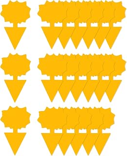 Sticky Fruit Fly Traps, 20pcs Double Side Fruit Fly Traps, Yellow Sticky Fungus Gnats Traps, Waterproof, Strong Sticky, Easy Use, for Indoor Outdoor Plants Protect and Flies Mosquitoes Control