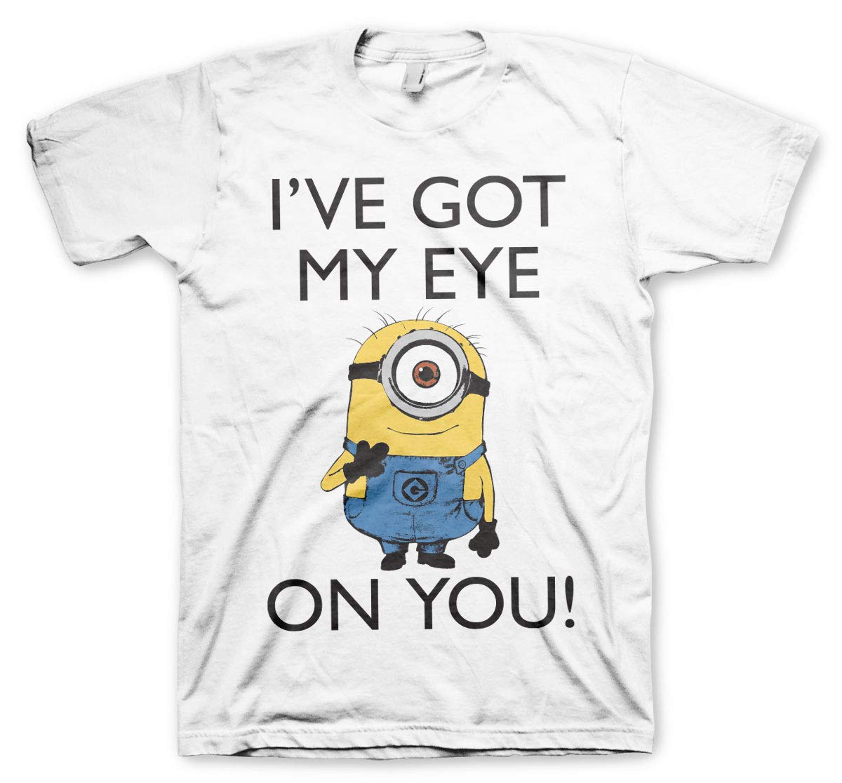 Minions Licenza Ufficiale Got My Eye On You Uomo Maglietta (Verde)