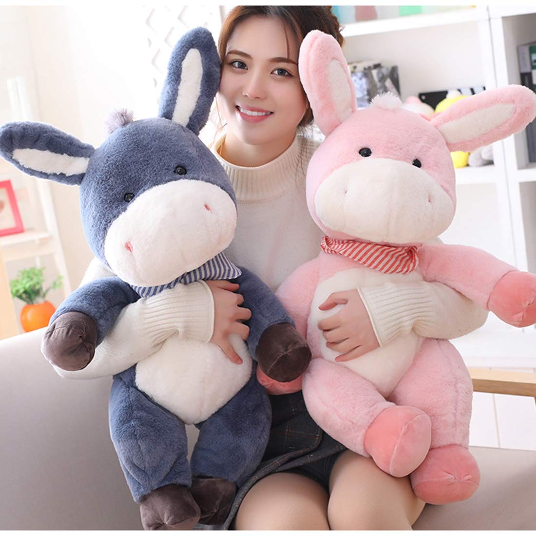 Amazon.co.jp: ぬいぐるみ ロバ キャラクター ブルー 65cm 抱きまくら