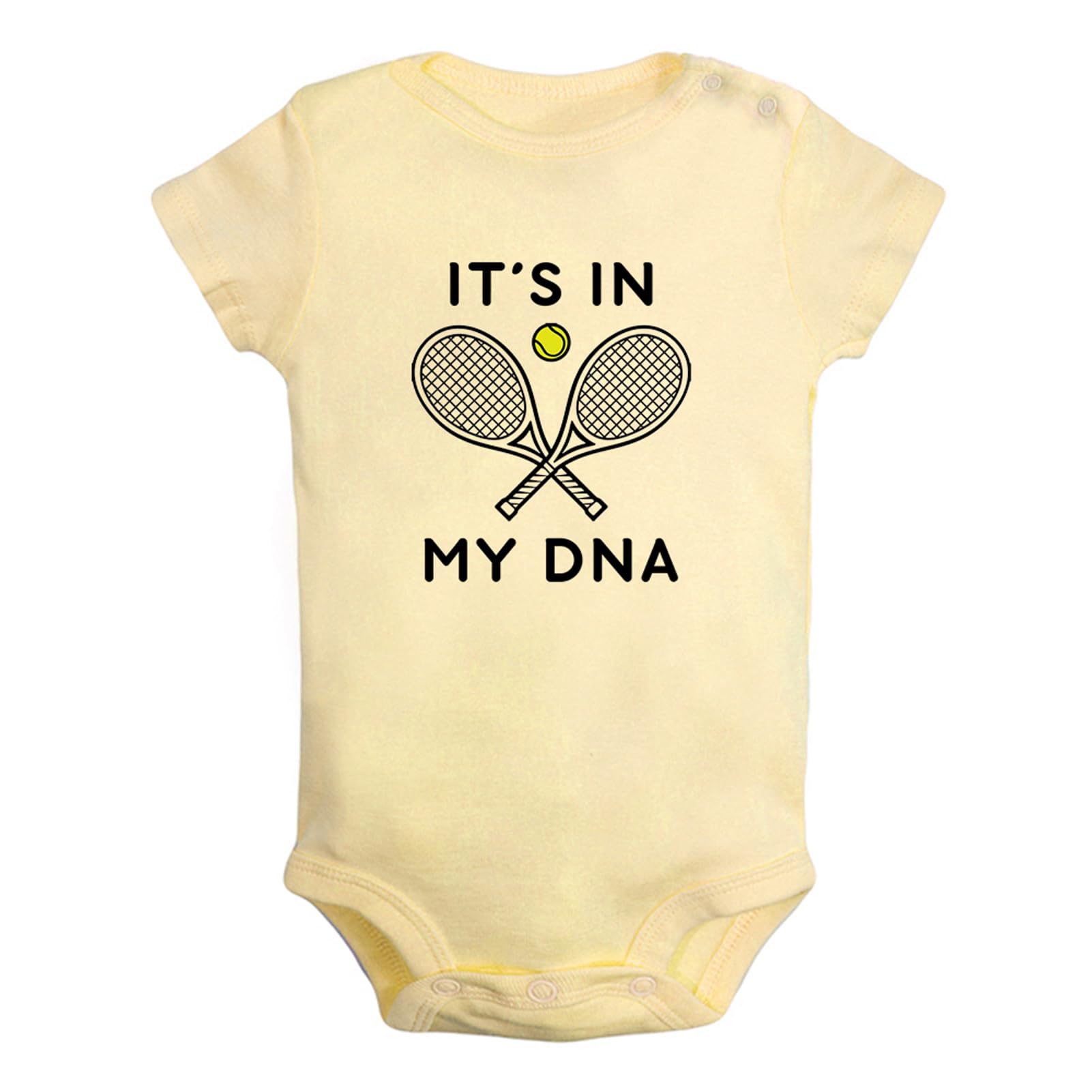 iDznBaby Unisex Tennis Its In My DNA Funny Romper Newborn Bodysuits Infant Jumpsuit Childs Clothes Kids Graphic Outfits