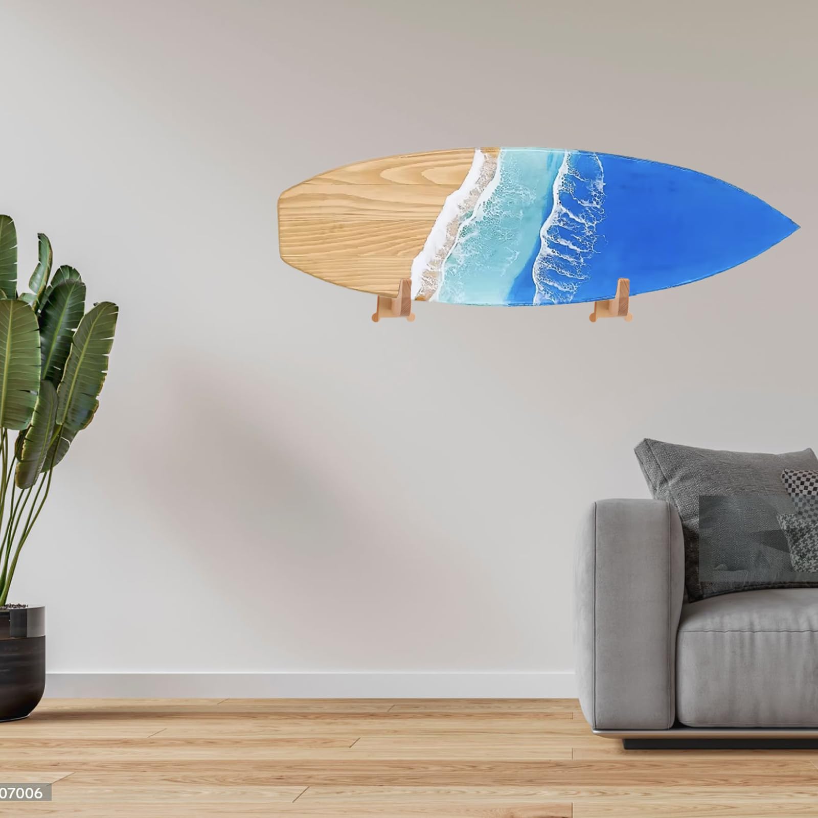 Soporte de pared para tabla de surf, ganchos de madera de haya con pernos M6, almacenamiento vertical para longboard, shortboard, skimboard