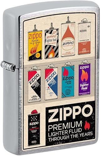 Zippo Encendedor Latas de combustible vintage - cromo cepillado 81322