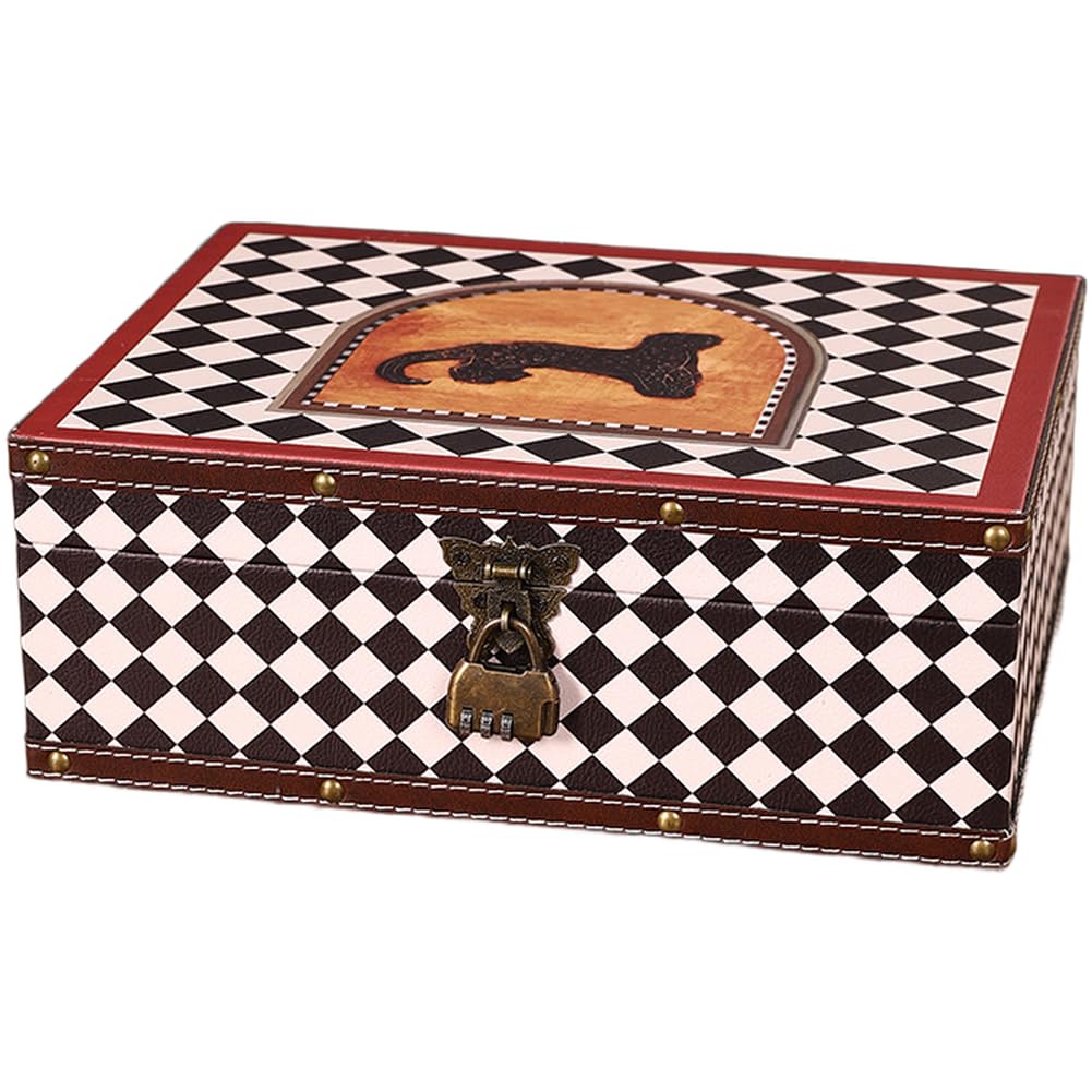 Boîte de rangement en cuir avec serrure pour protéger vos bijoux et cosmétiques du désordre