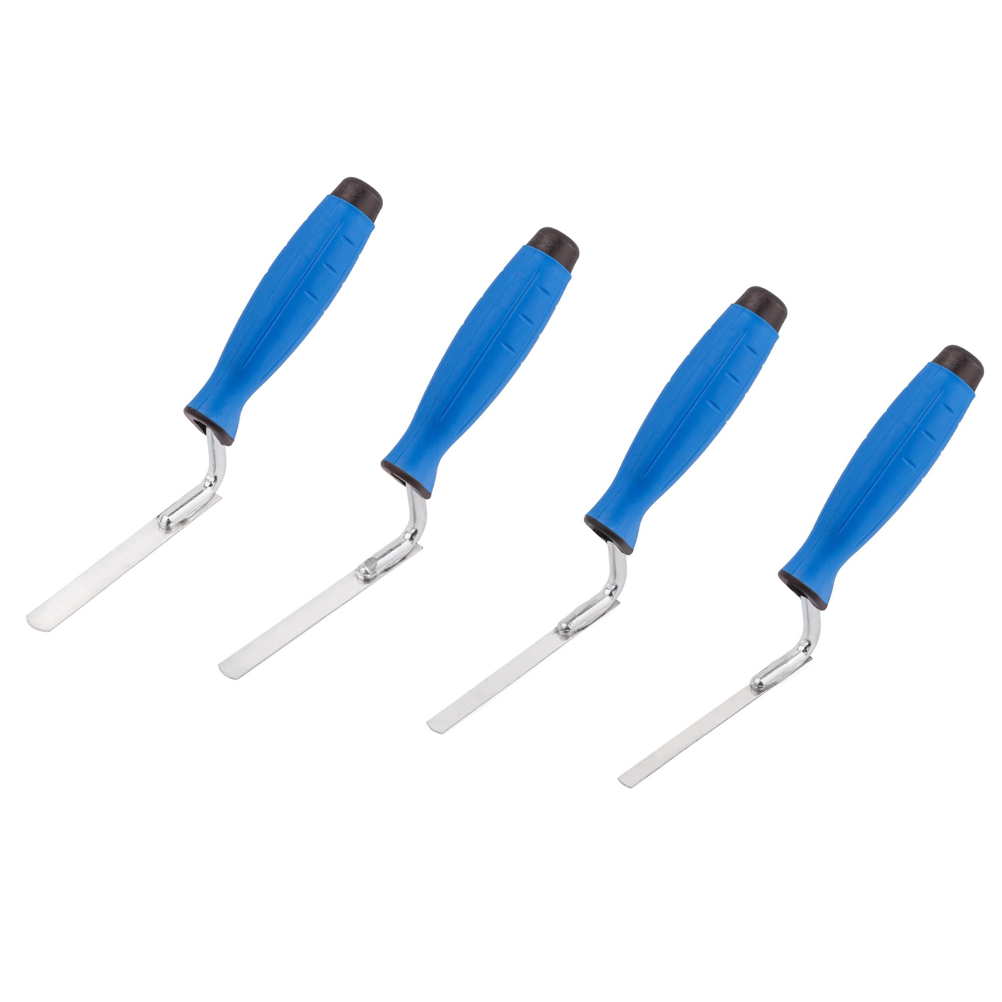 MIVOS Placa de Juntas de Acero Inoxidable + 4 X Llanas de Juntas de Acero Inoxidable - Anchura 8 10 12 14 Mm - Juego de Llanas de Juntas - Ideal para Trabajos de Albañilería Y Acabado