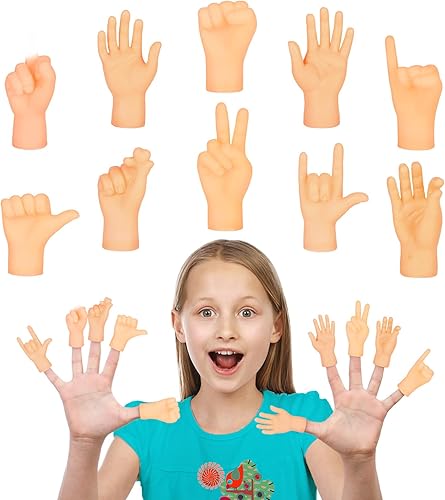 Miniatura 5 de MIMIDOU 10 juguetes lindos de marionetas de dedo, un buen juguete cognitivo educativo, un puente para que los niños hagan amigos e interactúen,