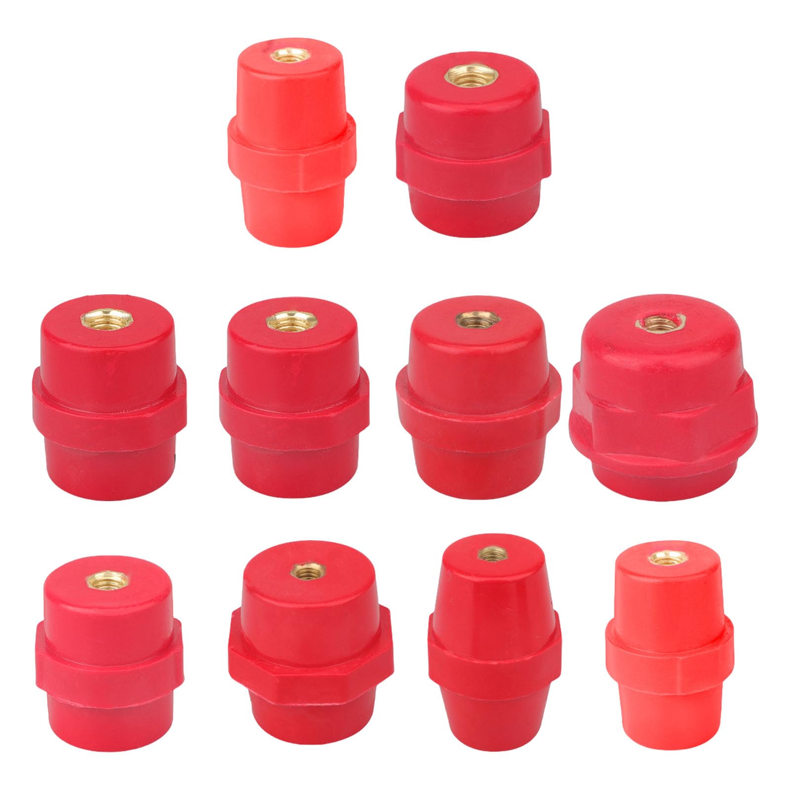 Lot de 10 isolateurs de barres omnibus de 8 mm en polyester isolateur de distribution haute tension basse tension, pilier isolateur haute résistance de barre collectrice isolateur de support