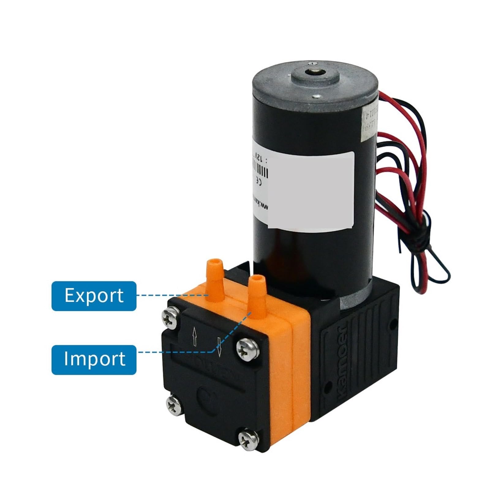 Machine de remplissage de liquide 400ml/min KLP01-E pompe à membrane 24V 12V DC moteur liquide presuure 0.2Mpa pompe auto-amorçante à tête unique for laboratoire et jet d'encre