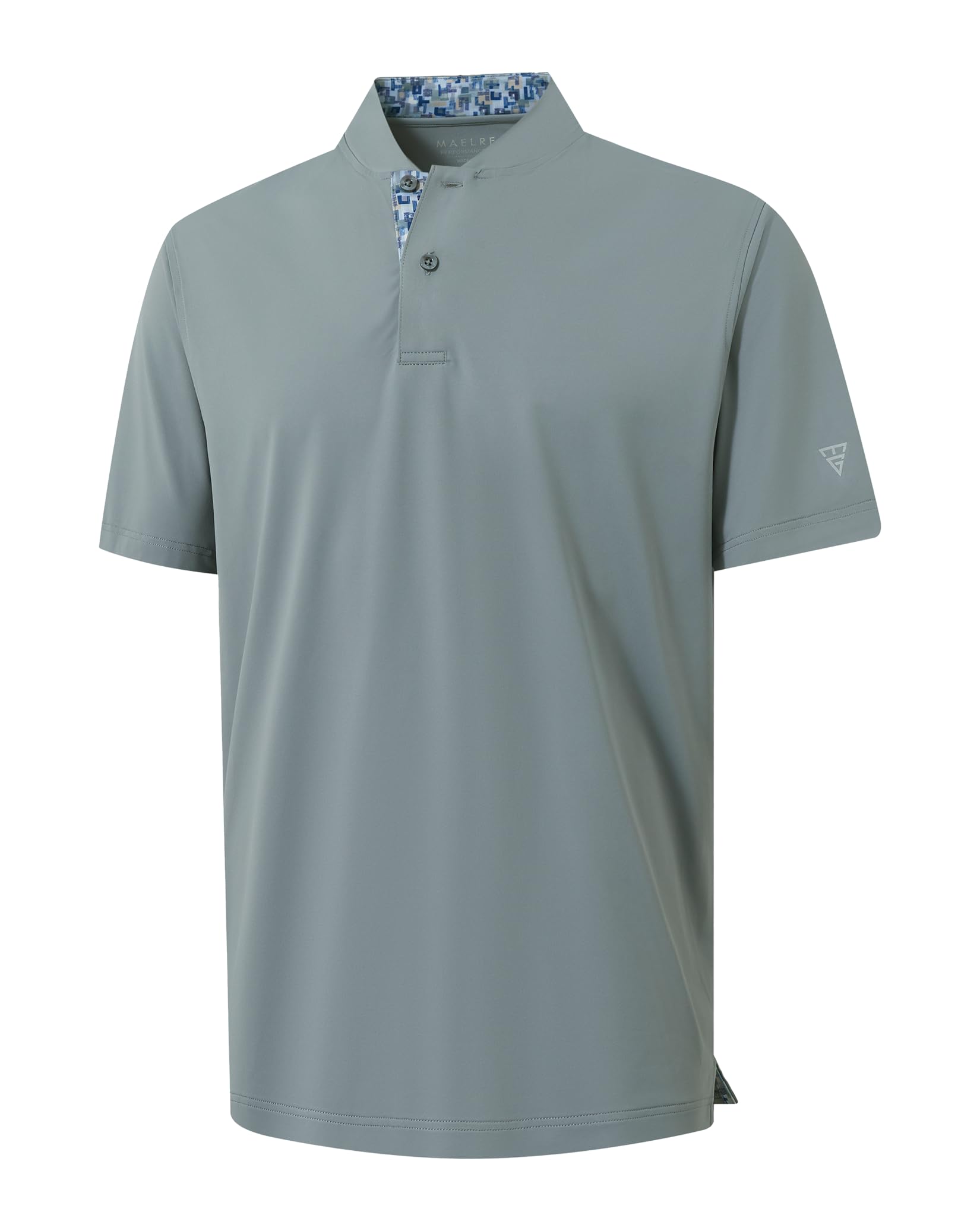 M MAELREG Mens Golf Shirts Collarless Performance Dry Fit Moisture Wicking Casual Solid Short Sleeve Henley Shirts for Men — view 20