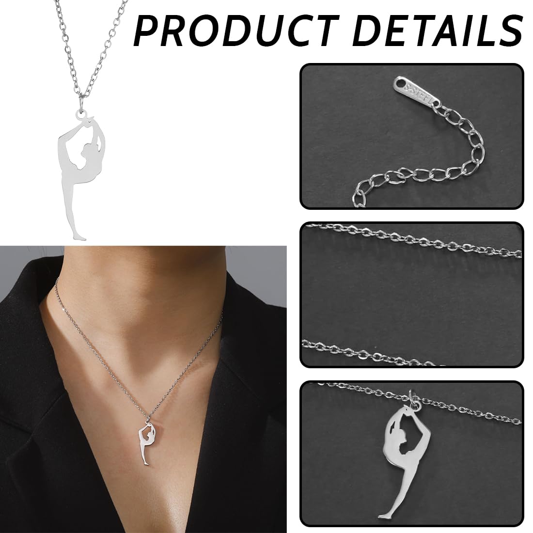 Collana Con Ciondolo Per Ginnastica, Regalo Per Atleta E Cheerleader, In Acciaio Inossidabile, Design Significativo Per Ginnaste E Allenatori