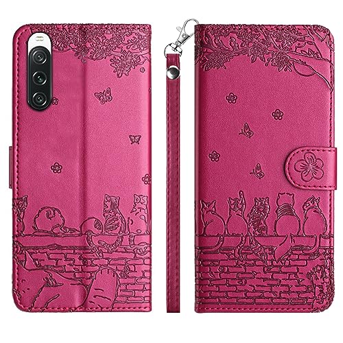 ALSDKEZI �Ή� Xperia 10 V �P�[�X �蒠�^ ���� �L�� �G�N�X�y���A10 ��5���� SO-52D �g�уJ�o�[ ���̉ԕ� �X�}�z�P�[�X ������� �J�[�h���� ���z�^ SONY 10 ��5���� SOG11 �J�o�[ ������ �J�[�h���[ �X�^