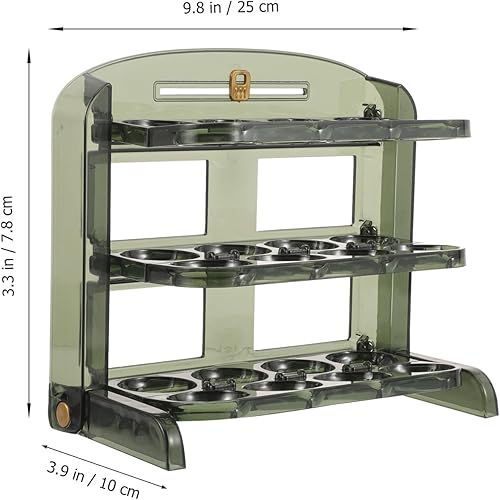 Miniatura 3 de BESPORTBLE Soporte para huevos de 30 rejillas para refrigerador, contenedor de almacenamiento de huevos abatible de 3 capas para puerta de