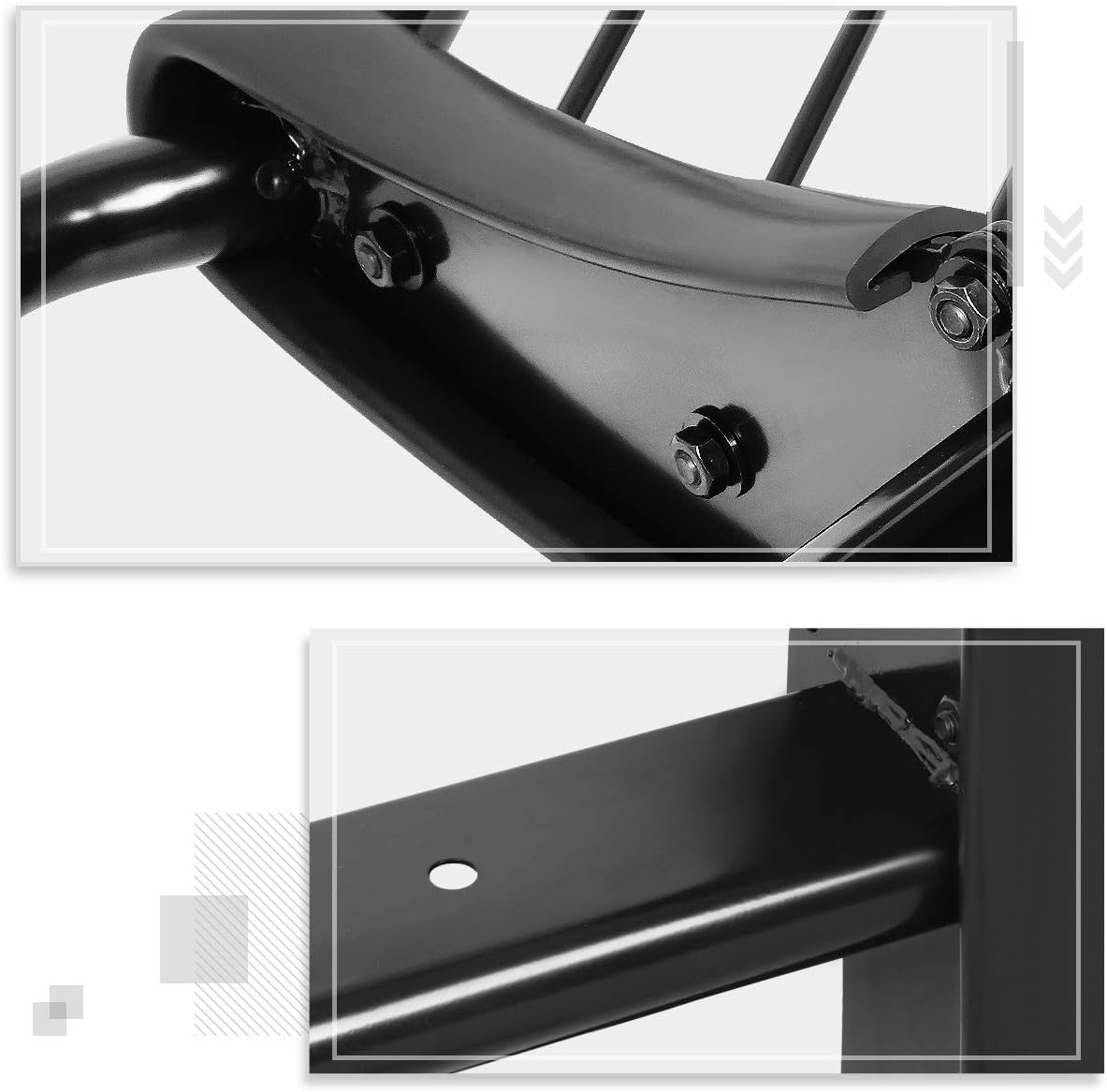 Compatible with GMC Sierra 1500 2007-2013 Front Bumper Brush Grille Guard Protector,Coated Black