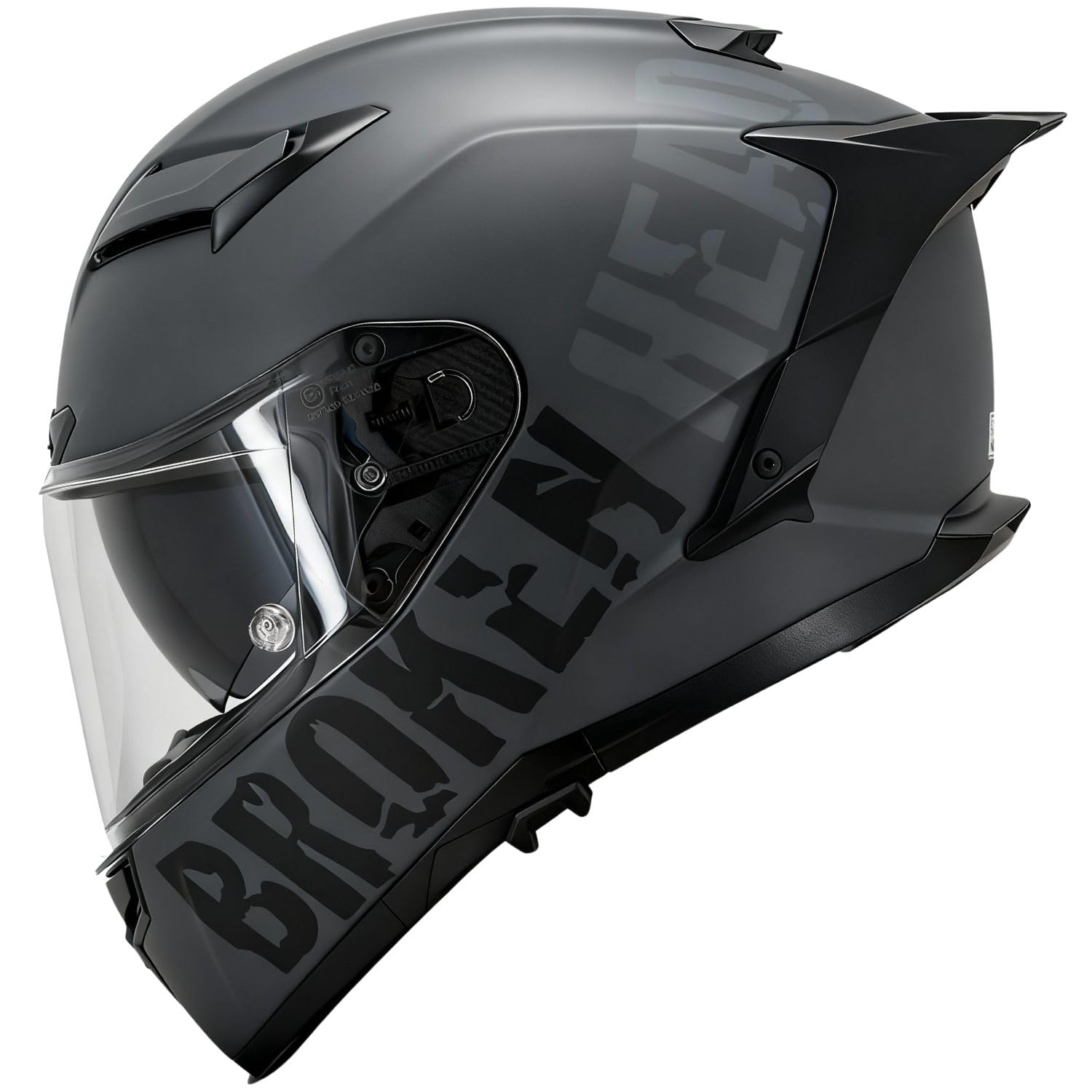 Broken Head Integralhelm Street Division Integralhelm – Motorradhelm mit Sonnenblende & Spoiler, Vorbereitet für Pinlock & Bluetooth, Brillenträger geeignet, ECE 22-06